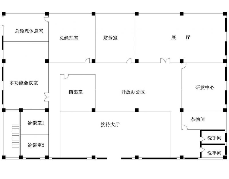 最新公司办公室设计平面图片