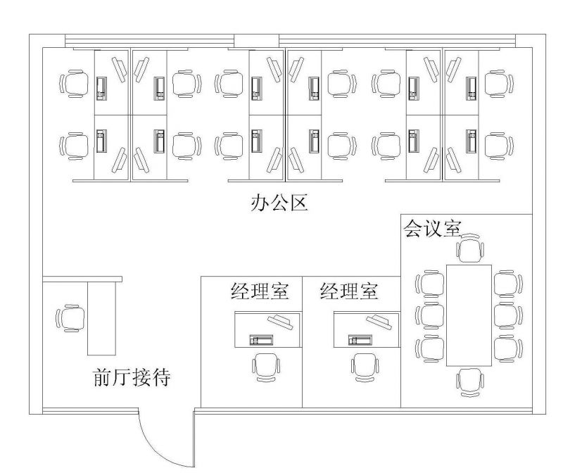 写字楼办公室室内设计平面图片欣赏