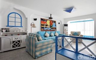 地中海装饰风格客厅沙发图片