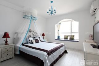 地中海风格卧室床头设计图片