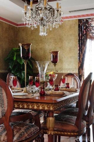 古典风格家具欧式餐桌装修效果图片