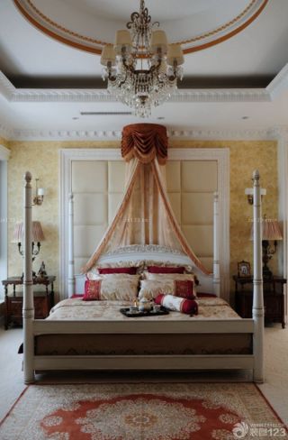 欧式古典风格女孩卧室装修效果图