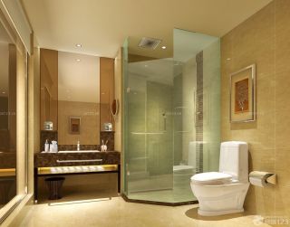 欧式酒店厕所仿古砖装修效果图片
