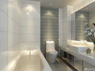 酒店厕所花纹瓷砖装修效果图片