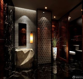古典酒店厕所装饰装修效果图片