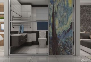 100平米房子浴室墙面装饰装修效果图片