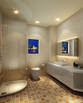 家庭卫生间装修效果图大全2023图片 浴室柜装修效果图片
