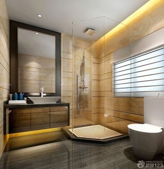 家庭卫生间装修效果图大全2023图片 浴室玻璃门图片