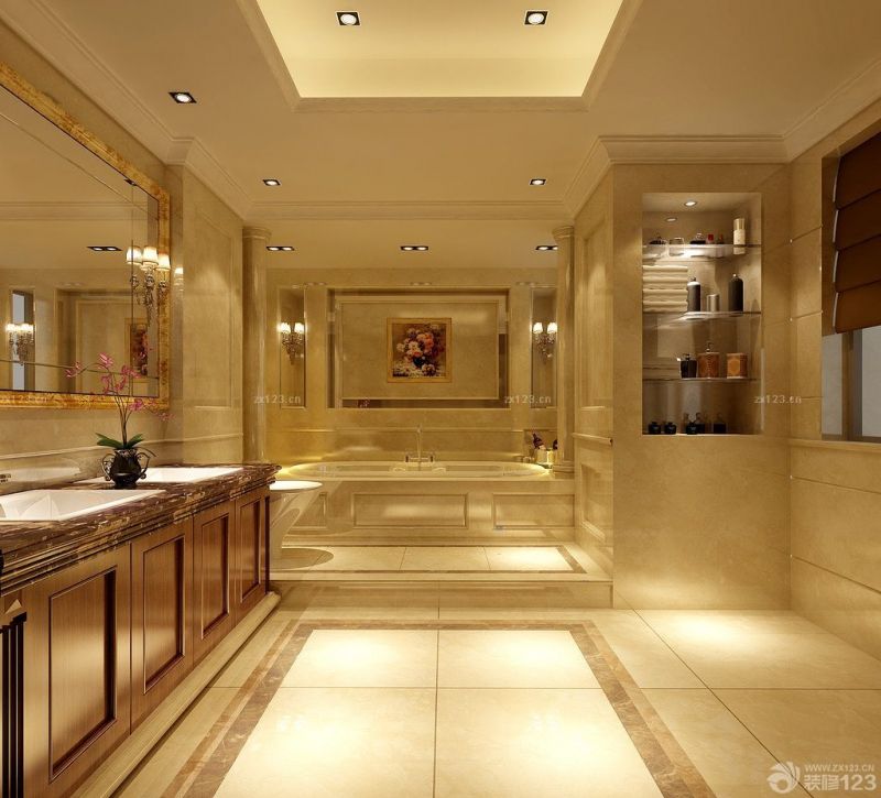 欧式古典酒店厕所装修效果图