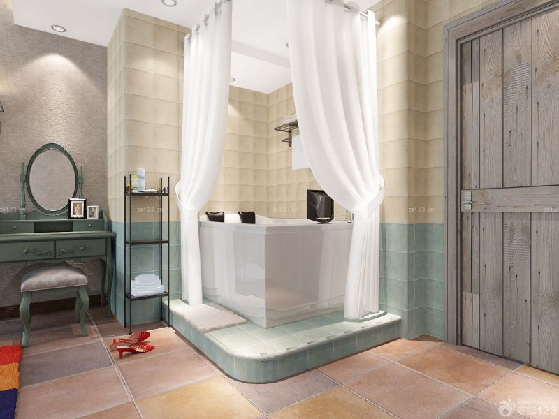 100平米房子浴室装修图片