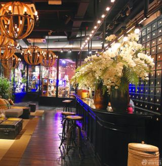 东南亚酒吧吧台装修花瓶图片欣赏