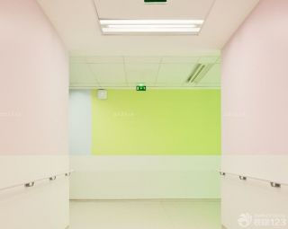 医院内部过道背景墙设计效果图片 