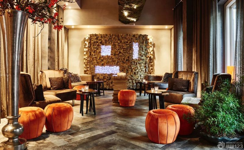 舒适地中海酒吧沙发凳装修效果图片