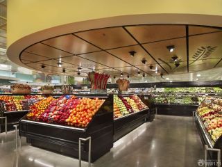 时尚蔬菜超市木质吊顶图片