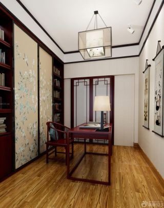 中式简约风格80平米三室一厅小户型装修效果图片