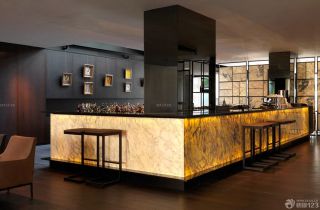 现代酒吧吧台灯光设计效果图