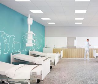 医院病房背景墙设计图片