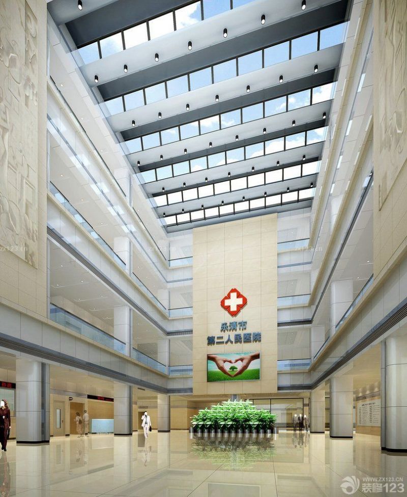 大型医院大厅设计装修效果图片
