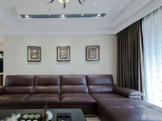 现代简约风格转角沙发装修效果图片欣赏