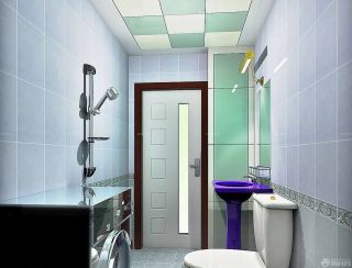 现代简约装修风格厕所门装饰设计图