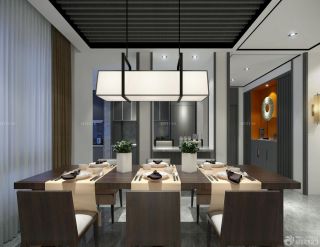 现代90平方三室二厅家装餐厅设计装修效果图