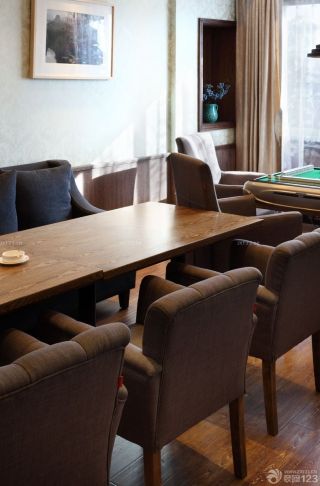 90平方三室二厅餐厅餐桌椅子装修效果图片