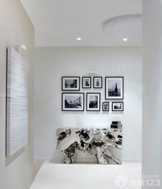 黑白风格照片墙装修效果图片