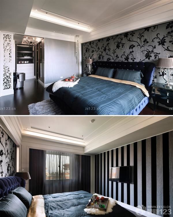 新古典主义卧室床头背景墙装修案例