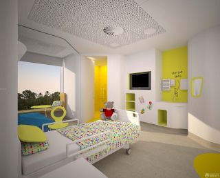 现代儿童医院装修病房室内设计效果图 