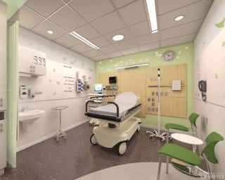 最新儿童医院病房背景墙装修效果图片 