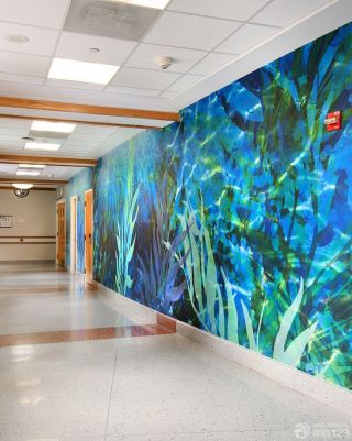 儿童医院过道背景墙设计效果图片
