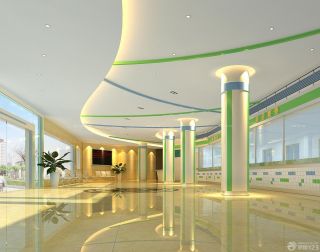 医院大厅天花板设计装修效果图图片