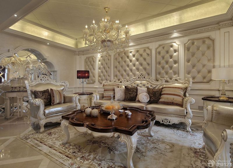 交换空间欧式风格别墅客厅装修效果图