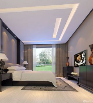 现代混搭风格140平米房子卧室装修图