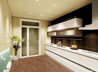 现代欧式混搭风格120平方房子厨房装修图