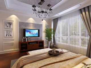 60平米房子卧室电视墙设计装修效果图