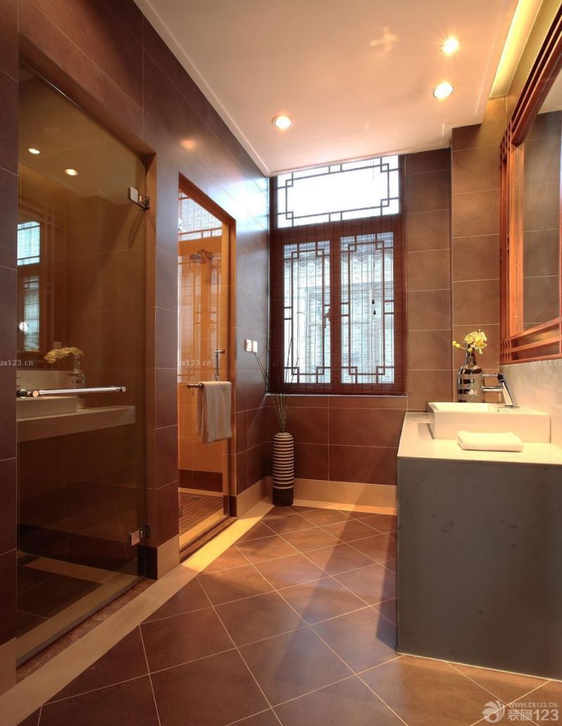 90平方长方形房子卫生间墙面装修效果图片