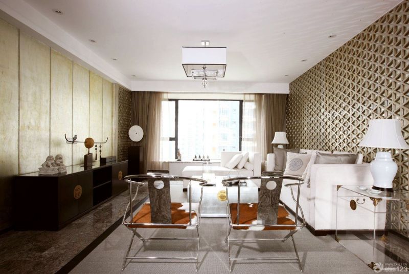 现代简约客厅台灯装修效果图片