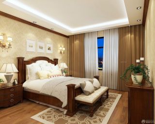 70-80平方小户型卧室实木家具装修效果图