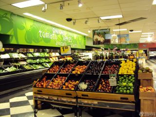 蔬果超市绿色墙面装修效果图片