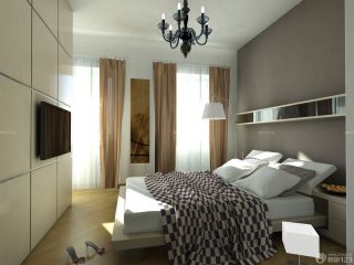 现代房子卧室装修设计效果图片大全90平