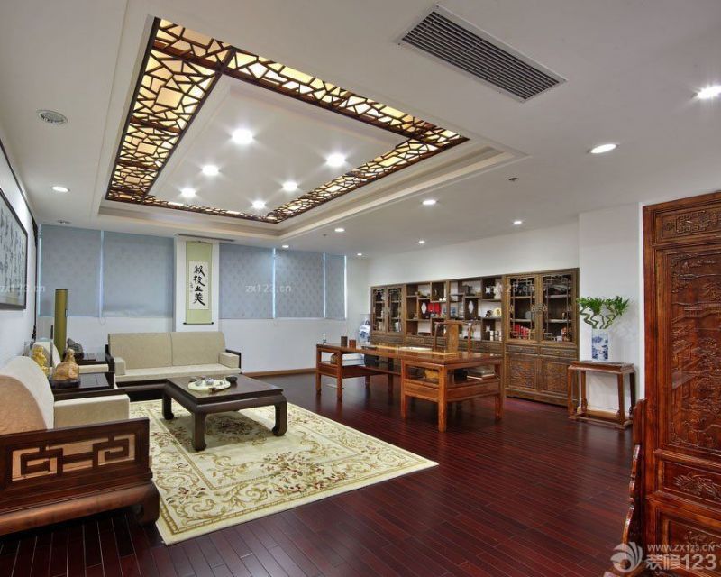 最新古典办公室吊顶设计装修效果图片
