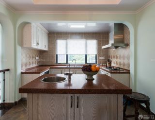 美式110平方房子厨房装修效果图片