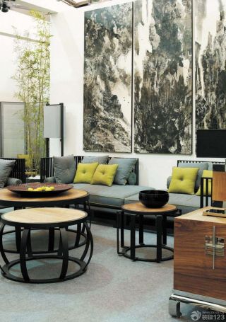 130平米房子客厅沙发背景墙装饰装修设计图片大全