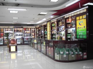 经典烟酒超市产品展示柜装修效果图