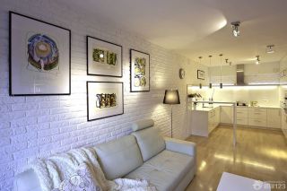 交换空间80平米小户型沙发背景墙装修效果图片