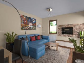 80平米两室一厅小户型转角沙发装修效果图片