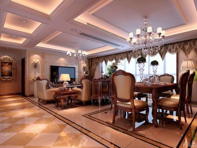 香榭兰庭-166㎡-欧式风效果图