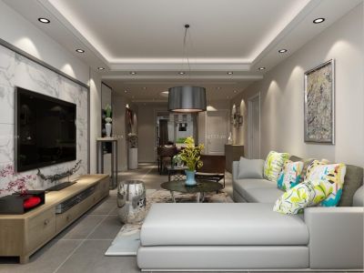 南城雅苑-128㎡-混搭风效果图