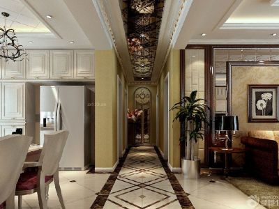 大连宏都峰景小区-130㎡-欧式风效果图